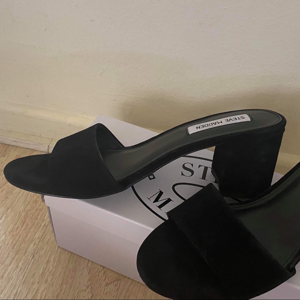 Steve Madden Lorell Genuine Calf Hair Slide Sandal - Picture 2 of 4